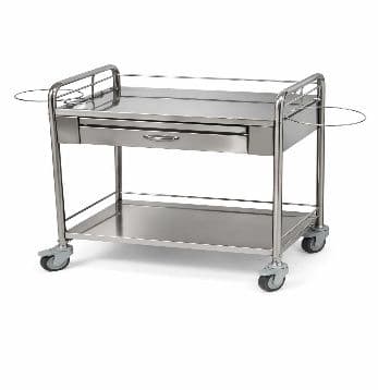 Chariot d'anésthésie en inox